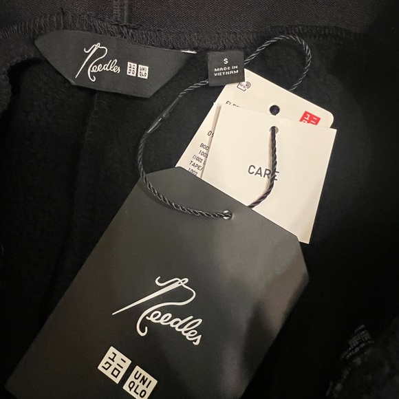 UNIQLO NEEDLES FLEECE WIDE PANTS - BLACK S - Picture 10 of 10